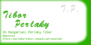 tibor perlaky business card